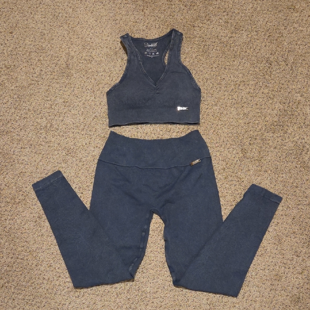 Bombshell Sportswear Denim Blue Activewear Set